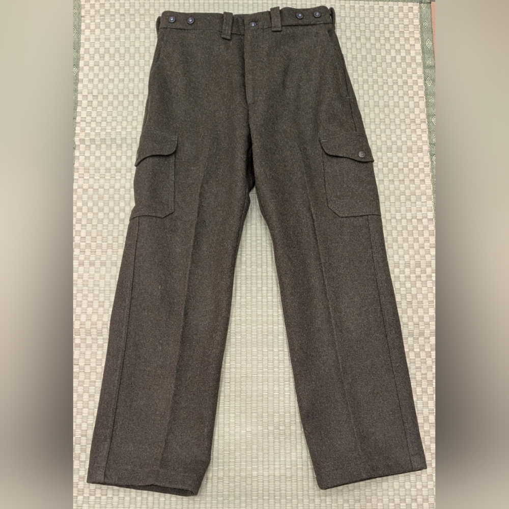 Vintage C.C. Filson Mackinaw Wool Field Cargo Pants Green Men's Size 32 USA Made
